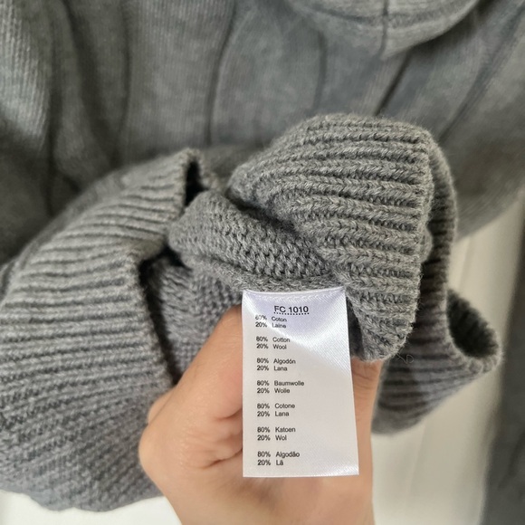 Lacoste Gray Knit Wool-cotton Hooded Sweater - Picture 7 of 7